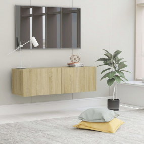 TV Cabinet Sonoma Oak Engineered Wood Medium Drop-Down