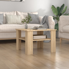 Coffee Table Sonoma Oak Engineered Wood Durable Square