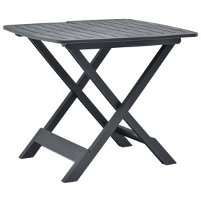 Garden Table Anthracite Plastic Compact Foldable Bistro...