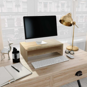 Monitor Stand Sonoma oak Engineered wood Perfect for de...