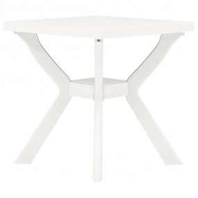 Garden Table White Plastic 27.6x27.6 in Durable Bistro ...