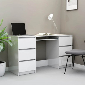 Writing Desk High gloss white Engineered wood Standard
