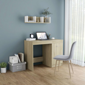 Desk Sonoma Oak Engineered Wood 39.4 in x 19.7 in x 29....