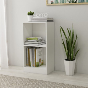 Bookshelf White Engineered wood Compact Bookshelf Recta...