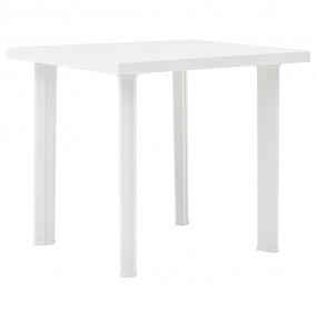 Garden Table White Plastic Medium Lightweight Garden Ta...