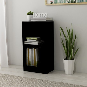 Bookshelf Black Engineered wood Compact Bookshelf Recta...