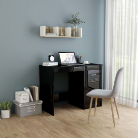 Desk High gloss black Engineered wood Medium Computer D...