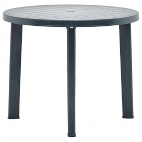 Garden Table Green Plastic 35 in Diameter Lightweight