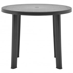 Garden Table Anthracite Plastic Medium Durable Garden T...