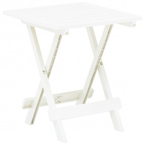 Garden Table White Plastic Small Foldable Bistro Table