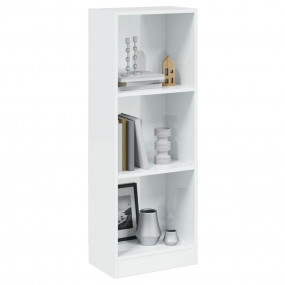 Book Cabinet High gloss white Engineered wood Standard
