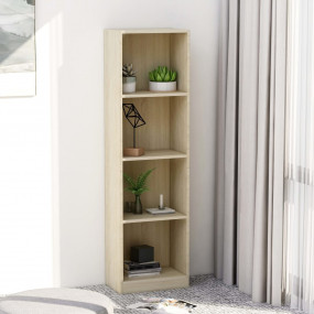 Book Cabinet Sonoma oak Engineered wood Tall Book Cabin...