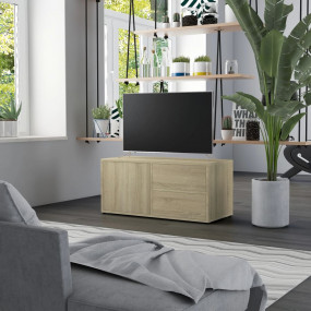 TV Cabinet Sonoma Oak Engineered Wood 31.5x13.4x14.2 in...