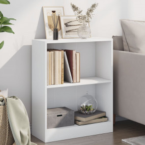 Bookshelf White Engineered Wood Compact Bookshelf Recta...