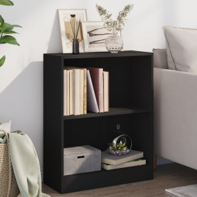 Bookshelf Black Engineered wood Compact Bookshelf Recta...