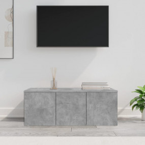 TV Cabinet Concrete Grey Engineered Wood TV Cabinet Rec...