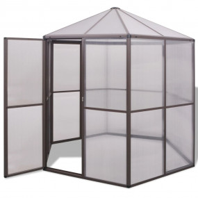Greenhouse Brown Aluminum frame Big enough for hobby ga...