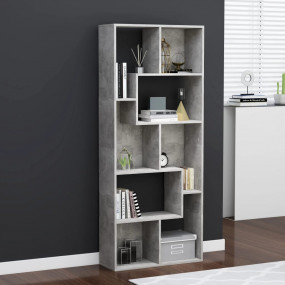 Book Cabinet Concrete Grey Engineered wood 26.4x9.4x63....