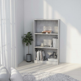 Book Cabinet Concrete Grey Engineered wood Medium Book ...