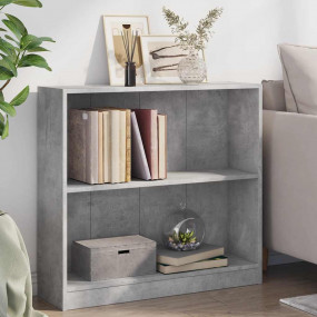 Bookshelf Concrete Grey Engineered Wood Compact Bookshe...