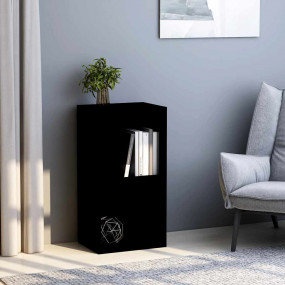Book Cabinet Black Engineered wood Compact Book Cabinet
