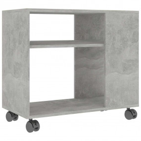 Side Table Concrete grey Engineered wood Medium Rollabl...