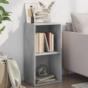 Book Cabinet Concrete Grey Engineered Wood Medium Book ...