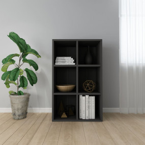 Book Cabinet Black Engineered wood Medium Simplistic
