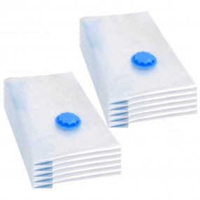 Vacuum Travel Bag Set of 10 Transparent and blue Plasti...