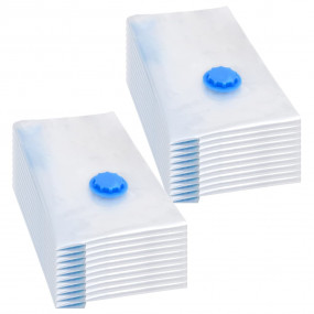 Vacuum Travel Bag Set of 20 Transparent with blue touch...