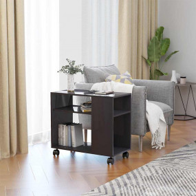 Side Table High gloss gray Chipboard Medium Side Table
