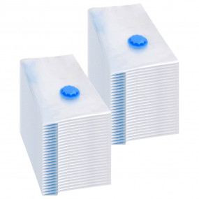 Vacuum Travel Bag Set of 50 Transparent and Blue Plasti...