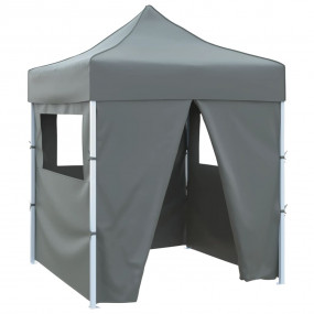 Party Tent Anthracite 600D Oxford fabric with PVC coati...