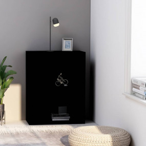 Book Cabinet Black Engineered wood Medium Book Cabinet