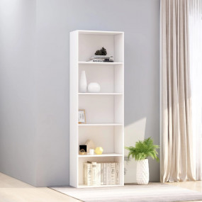 Book Cabinet White Engineered wood Tall Book Cabinet