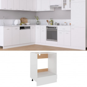 Oven Cabinet White Engineered Wood 23.6 x 18.1 x 32.1 i...