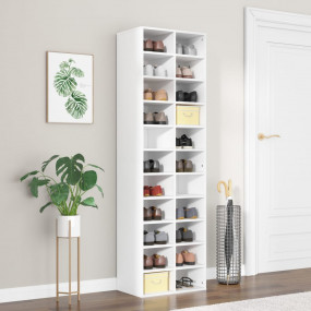 Shoe Cabinet White Engineered wood Large Shoe Cabinet