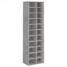Shoe Cabinet Concrete Gray Engineered Wood Tall Shoe Ca...