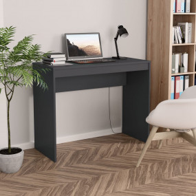Desk Grey Engineered wood Compact Computer Desk Rectang...