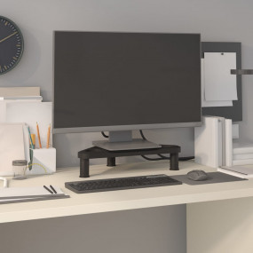 Monitor Stand Black High Impact Polystyrene Height-Adju...