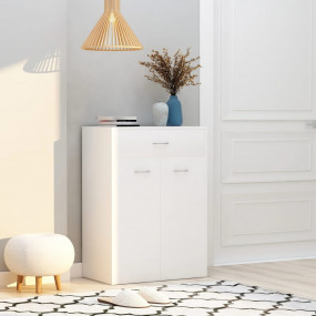 Shoe Rack White Engineered wood Medium Storage Shoe Rac...