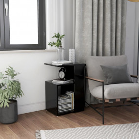 Side Table Black Engineered wood