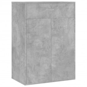 Shoe Rack Concrete Grey Engineered Wood Compact Shoe Ca...