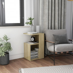 Side Table Sonoma Oak Engineered Wood Compact Side Tabl...