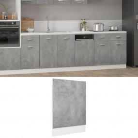 Dishwasher Panel Concrete Grey Engineered Wood Durable