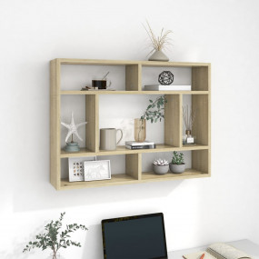 Wall Shelf Sonoma oak Engineered wood Medium Wall mount...