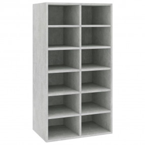 Shoe Rack Concrete Grey Engineered Wood Medium Shoe Rac...