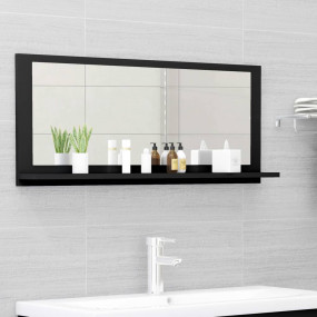 Mirror Black Engineered wood, acrylic 35.4x4.1x14.6 in