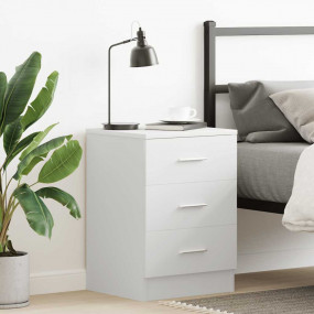 Bedside Cabinet White Engineered wood Medium Bedside Ca...