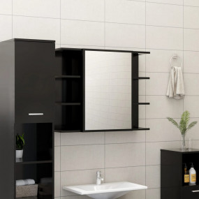 Mirror Cabinet Black Engineered wood 31.5 in x 8.1 in x...
